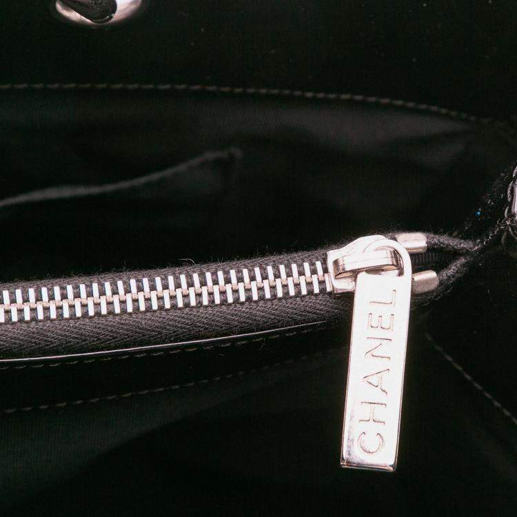 Pre Owned Chanel Black Patent Grand Shopping Tote