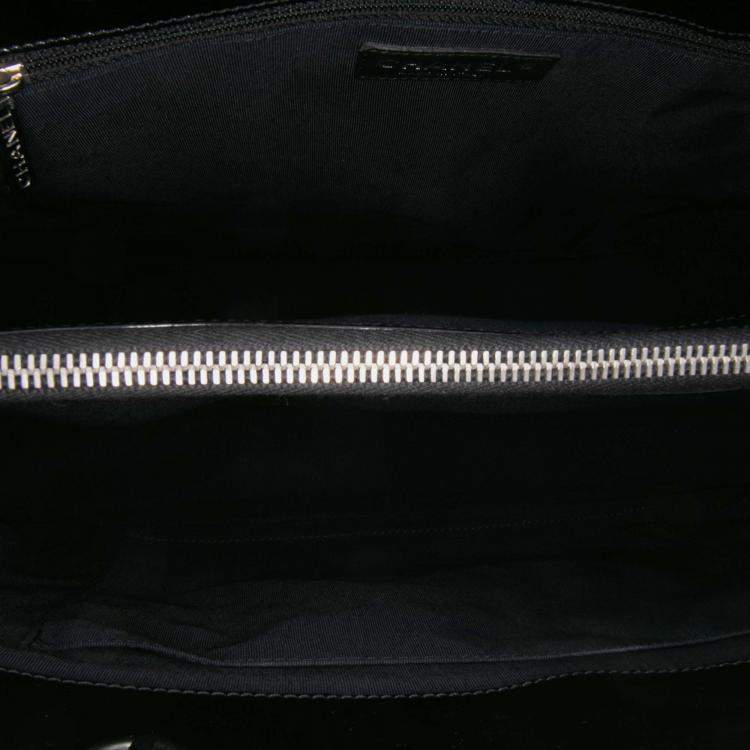 Pre Owned Chanel Black Patent Grand Shopping Tote