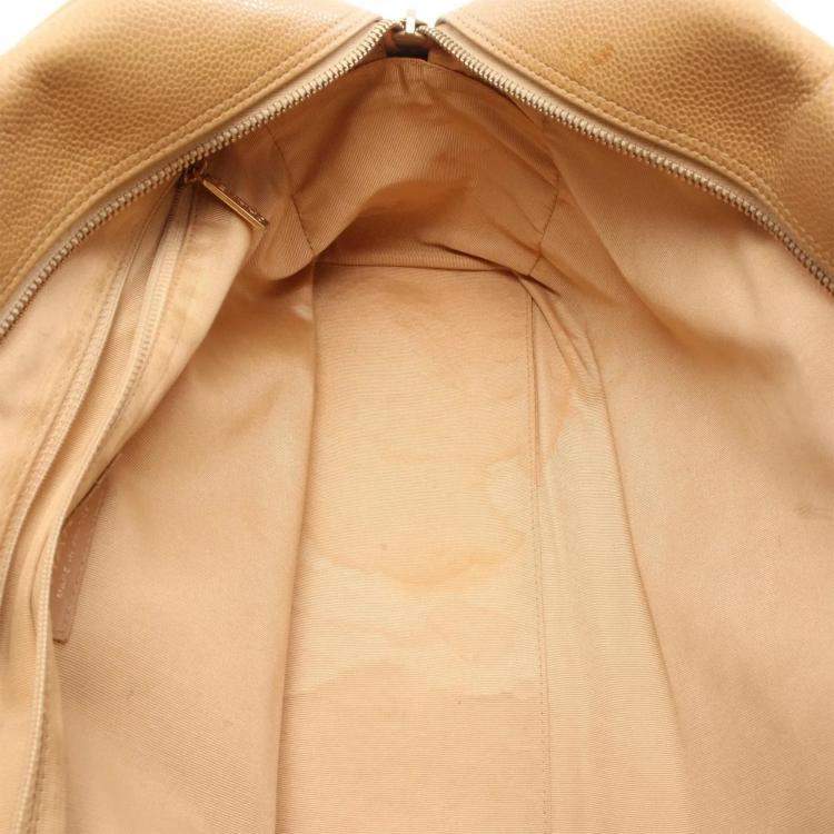Pre Owned Chanel Coco CC Mark Matelasse Brown Calfskin Handbag GHW
