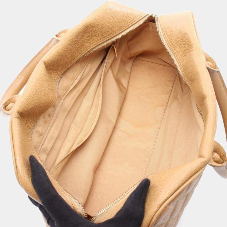 Pre Owned Chanel Coco CC Mark Matelasse Brown Calfskin Handbag GHW