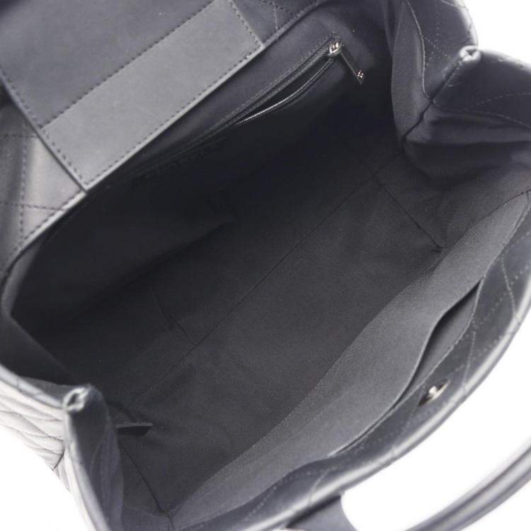 Pre Owned Chanel Matelassé Black Leather CC Coco Shoulder Tote SHW