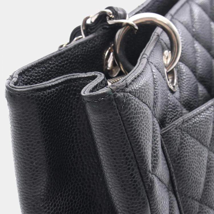 Pre Owned Chanel Matelasse GST Black Calfskin SHW Chain Bag