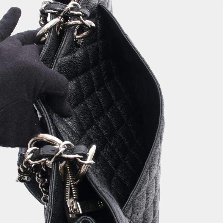 Pre Owned Chanel Matelasse GST Black Calfskin SHW Chain Bag