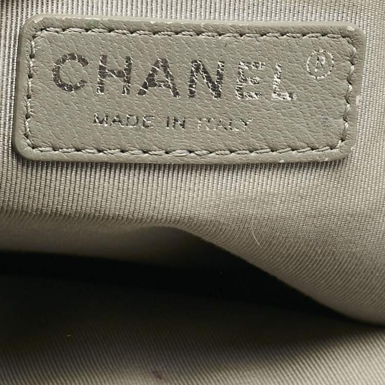 Pre Owned Chanel Metallic Leather XL Executive Cerf Tote