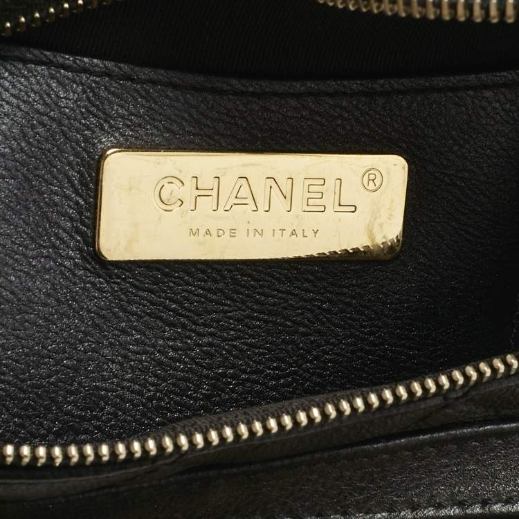 Pre Owned Chanel Black Quilted Leather All About Waist Belt Bag 