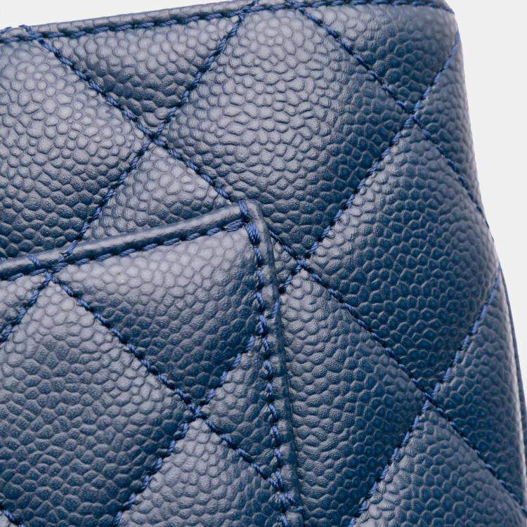 Pre Owned Chanel Blue Caviar Grand Shopping Tote XL
