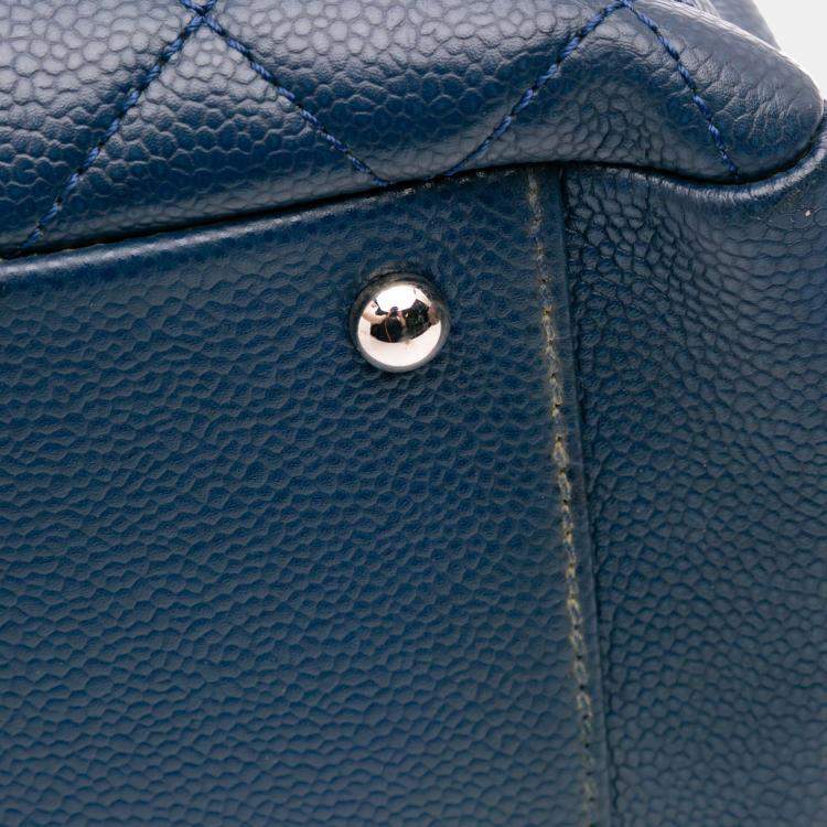 Pre Owned Chanel Blue Caviar Grand Shopping Tote XL
