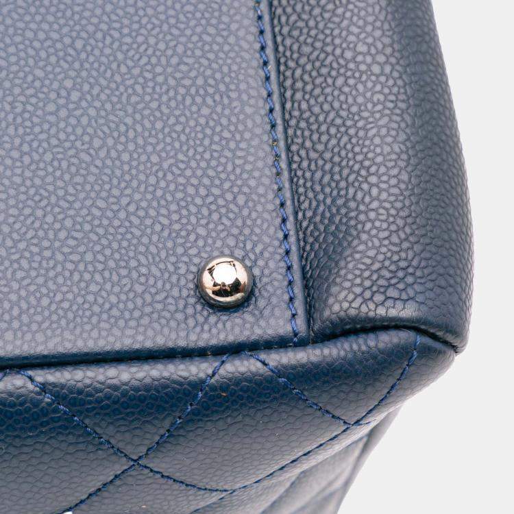 Pre Owned Chanel Blue Caviar Grand Shopping Tote XL