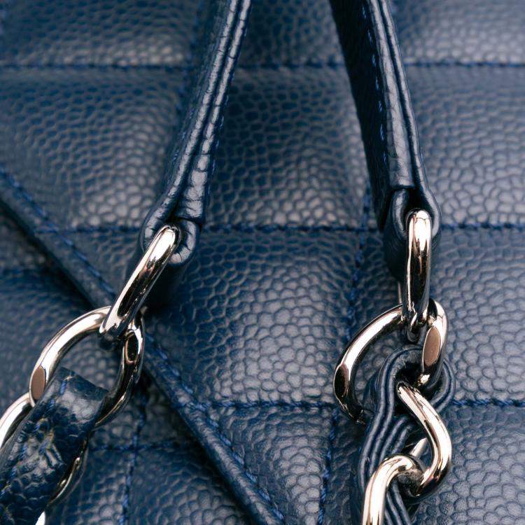 Pre Owned Chanel Blue Caviar Grand Shopping Tote XL