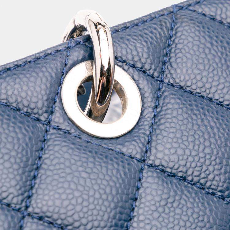 Pre Owned Chanel Blue Caviar Grand Shopping Tote XL