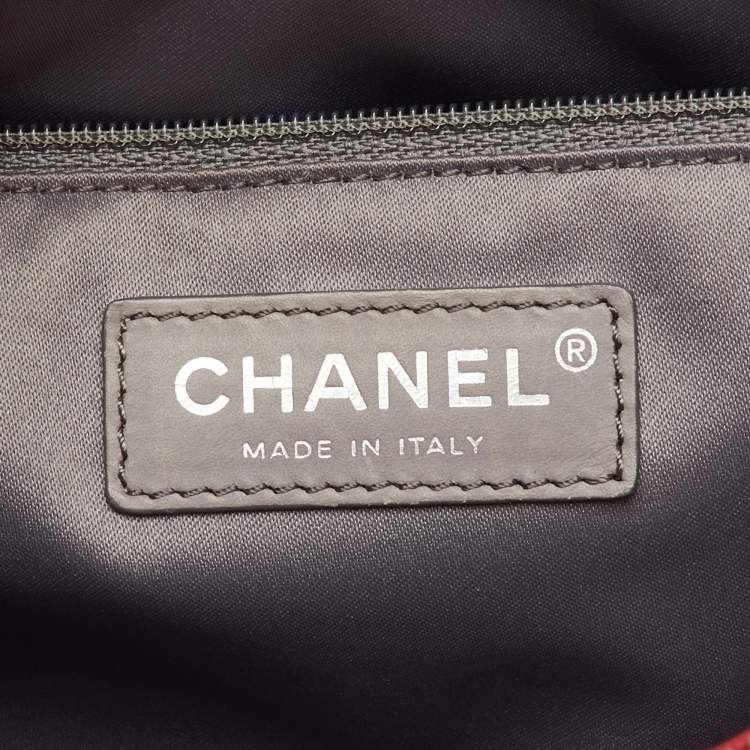 Pre Owned Chanel Red Quilted Caviar Leather GST Shopper Tote