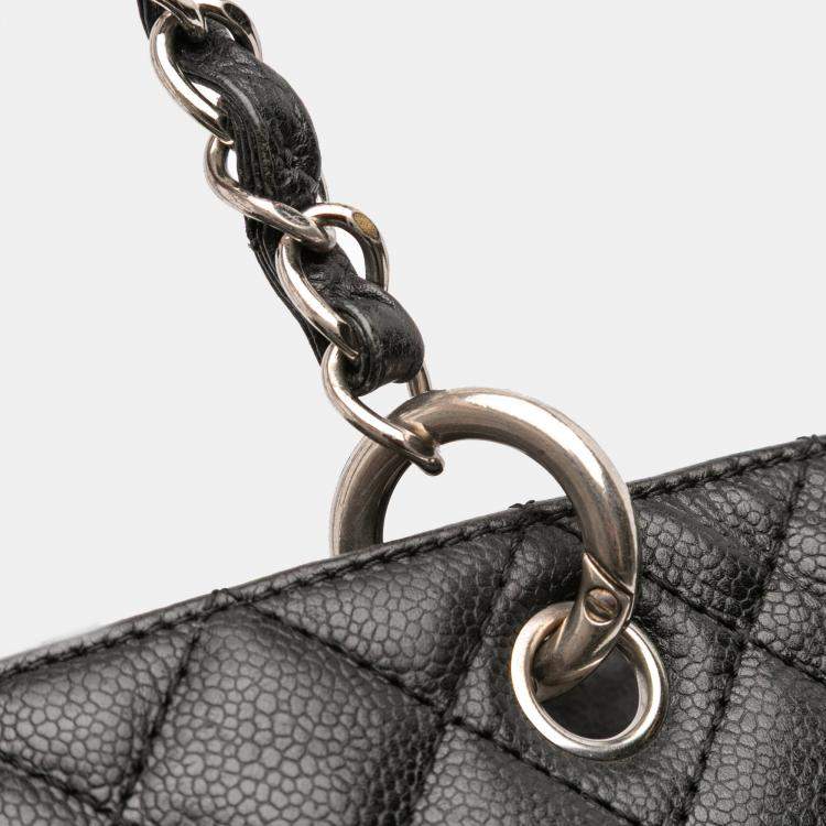 Pre Owned Chanel Black Caviar Grand Shopping Tote