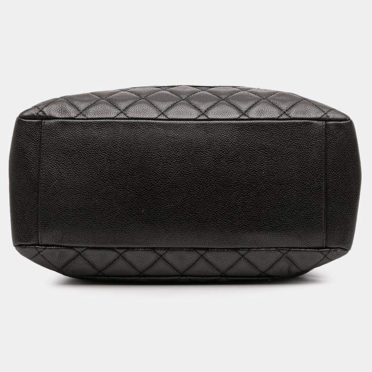 Pre Owned Chanel Black Caviar Grand Shopping Tote