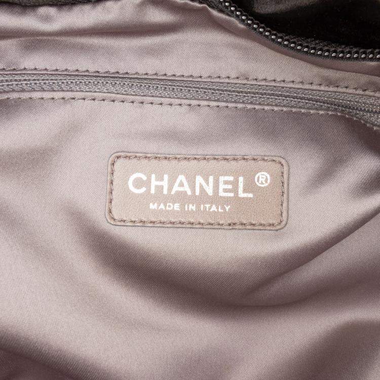 Pre Owned Chanel Black Large Satin Bow Mademoiselle Shoulder Bag