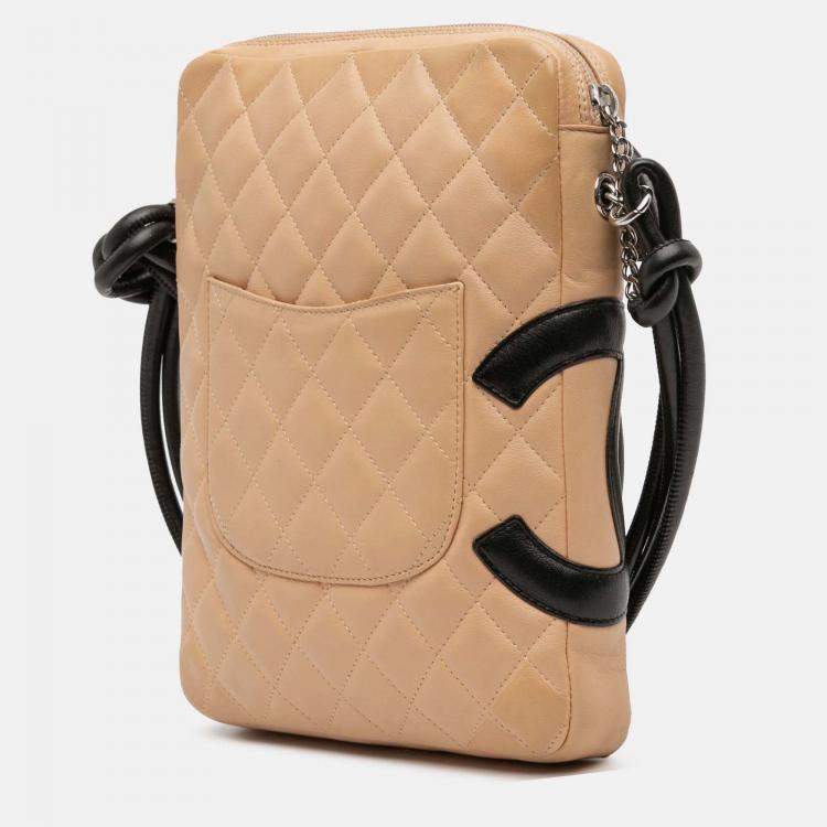 Pre Owned Chanel Brown Lambskin Cambon Ligne Crossbody