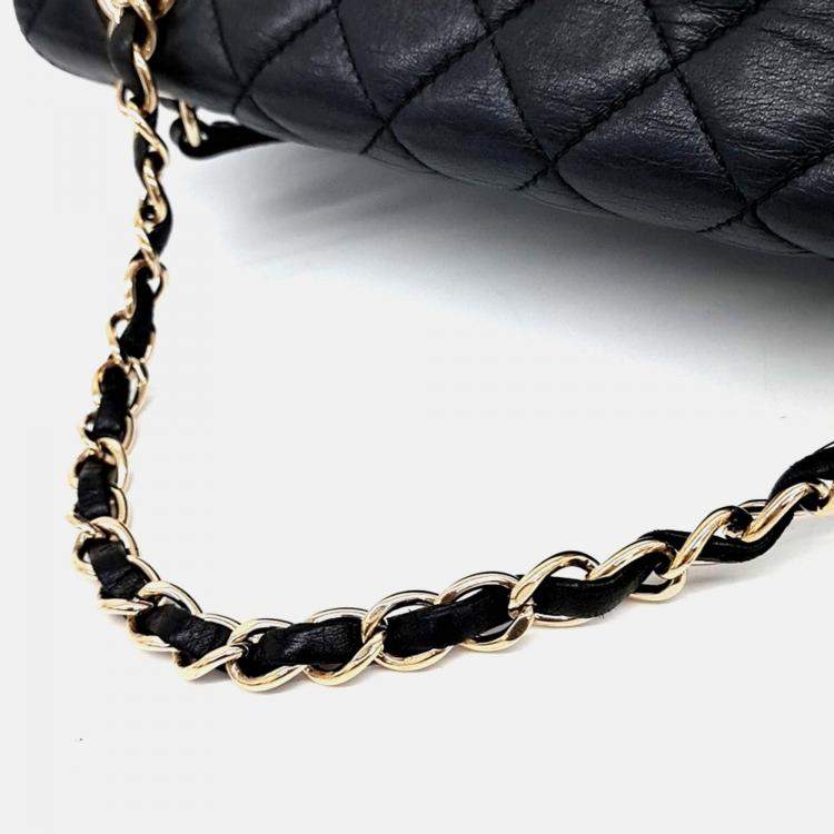 Pre Owned Chanel Black Leather backpack