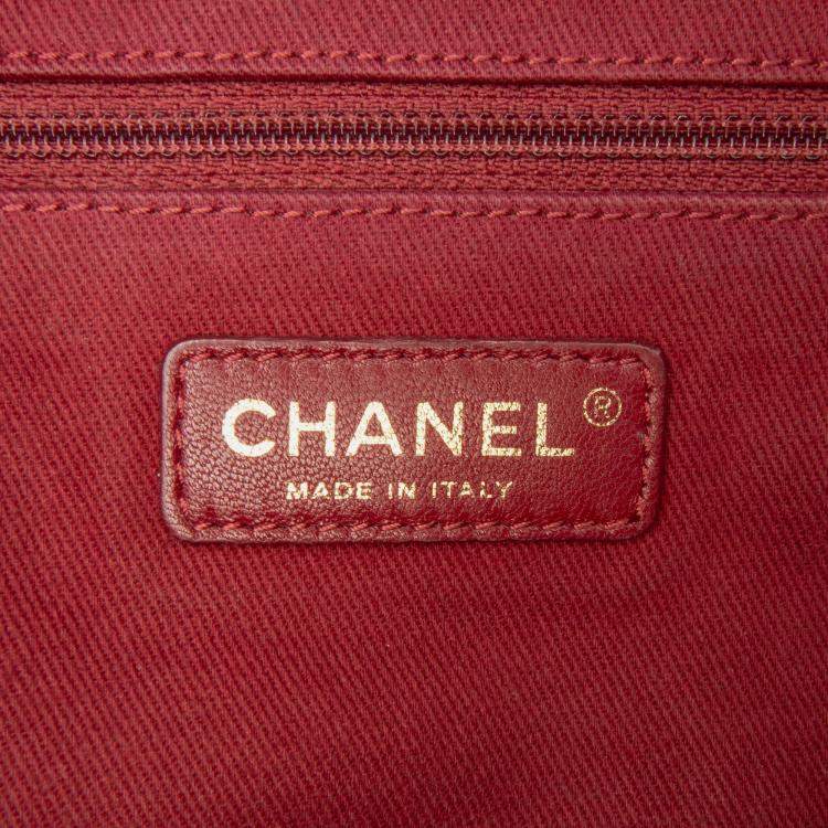 Pre Owned Chanel Brown Large Quilted Caviar Shiva Flap