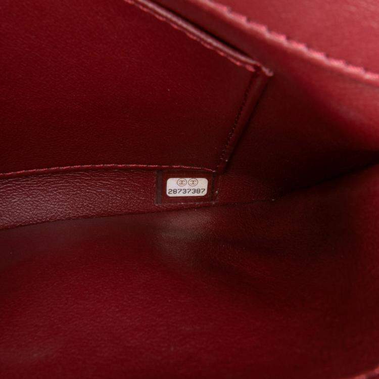Pre Owned Chanel Red Quilted Lambskin Trendy CC Flap