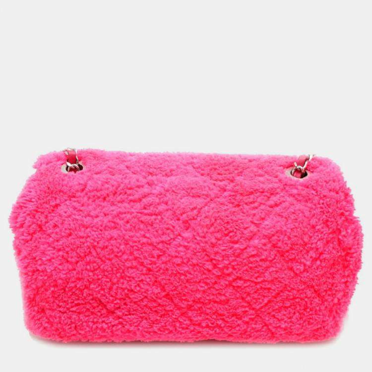 Pre Owned Chanel CC Pink Mixed Fiber Shoulder Bag