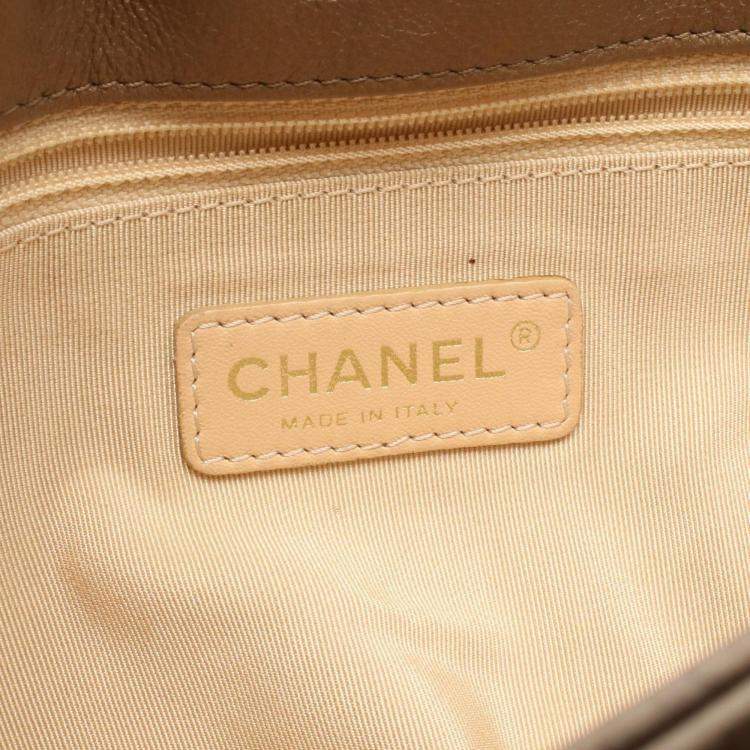 Pre Owned Chanel Brown Leather Shoulder Bag