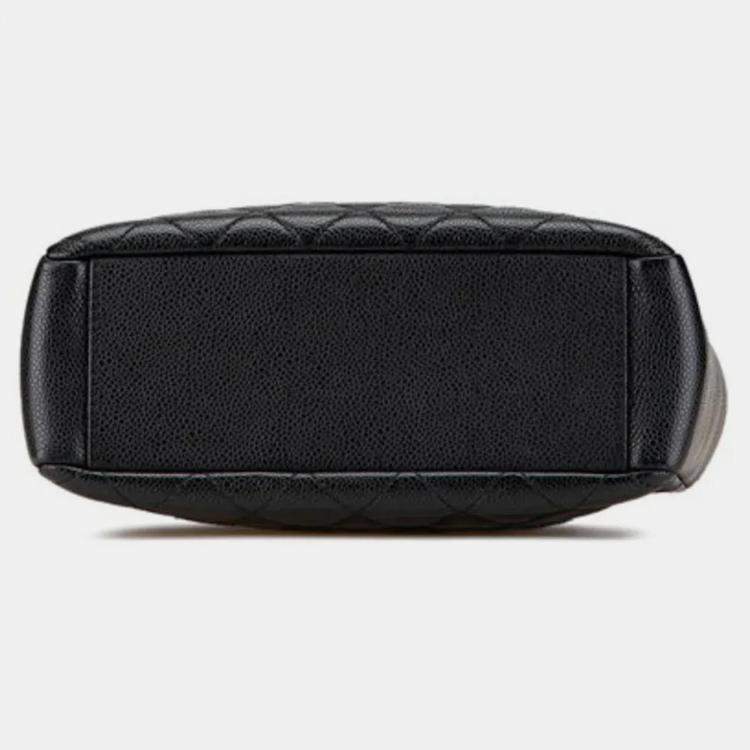 Pre Owned Chanel Matelasse PST Black Caviar Skin Shoulder Bag