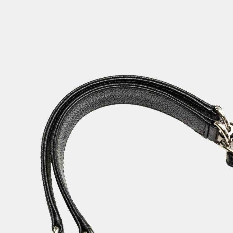 Pre Owned Chanel Matelasse PST Black Caviar Skin Shoulder Bag