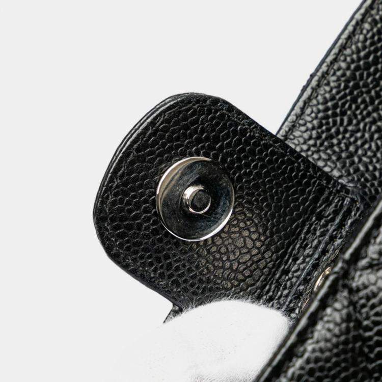 Pre Owned Chanel Matelasse PST Black Caviar Skin Shoulder Bag