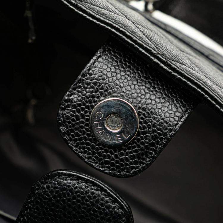 Pre Owned Chanel Matelasse PST Black Caviar Skin Shoulder Bag