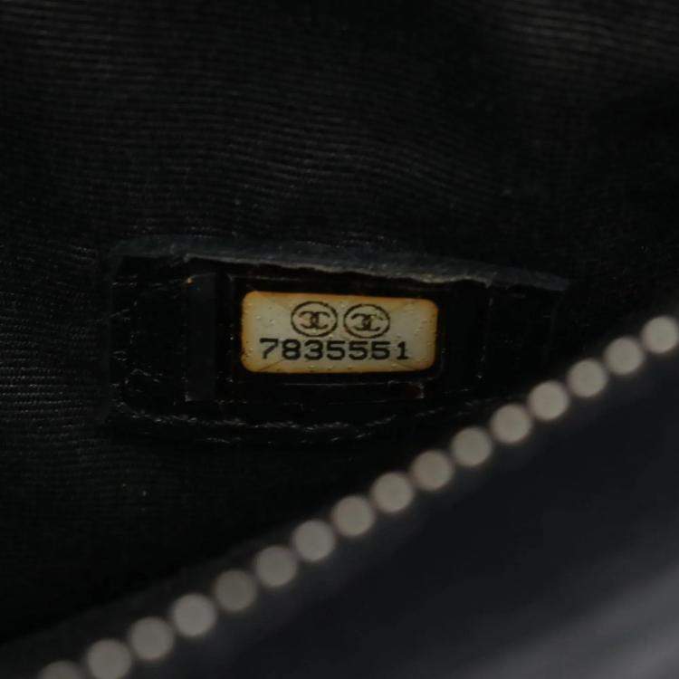 Pre Owned Chanel Medallion Black Caviar Grained Calf Leather Tote Bag