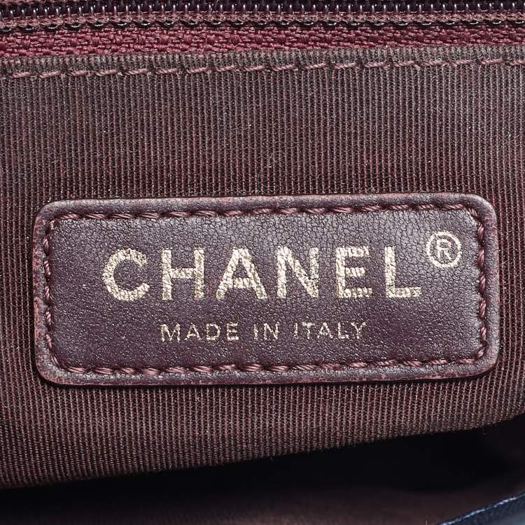 Pre Owned Chanel Navy Blue Quilted Leather Mademoiselle Vintage Flap Bag