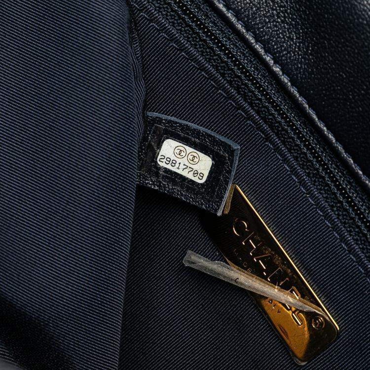 Pre Owned Chanel Blue Medium Lambskin 19 Flap