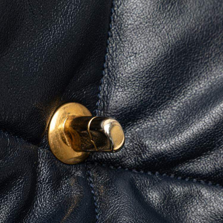 Pre Owned Chanel Blue Medium Lambskin 19 Flap