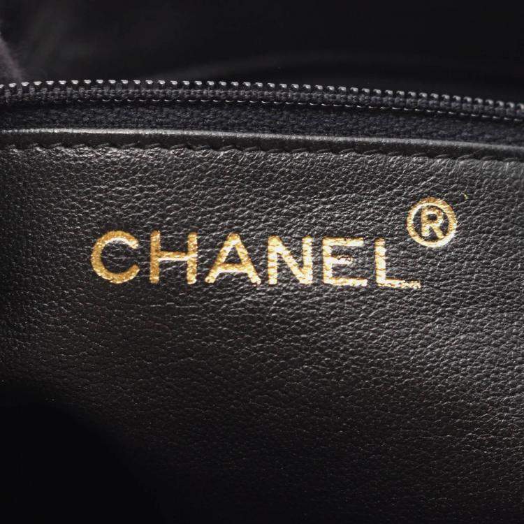 Pre Owned Chanel Mademoiselle Coco CC Gray Lambskin Crossbody Chain Shoulder Bag GHW