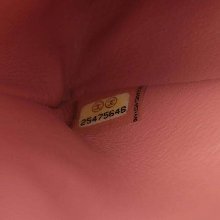 Pre Owned Chanel 2.55 Matelasse Pink Leather Double Flap Chain Shoulder Bag GHW