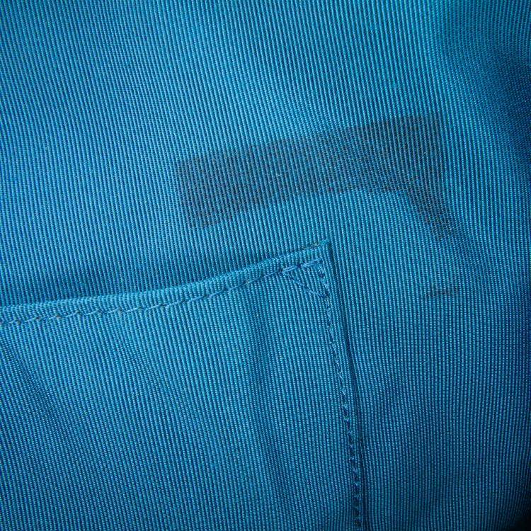 Pre Owned Chanel Blue Large Quilted Lambskin Flap O Case Clutch