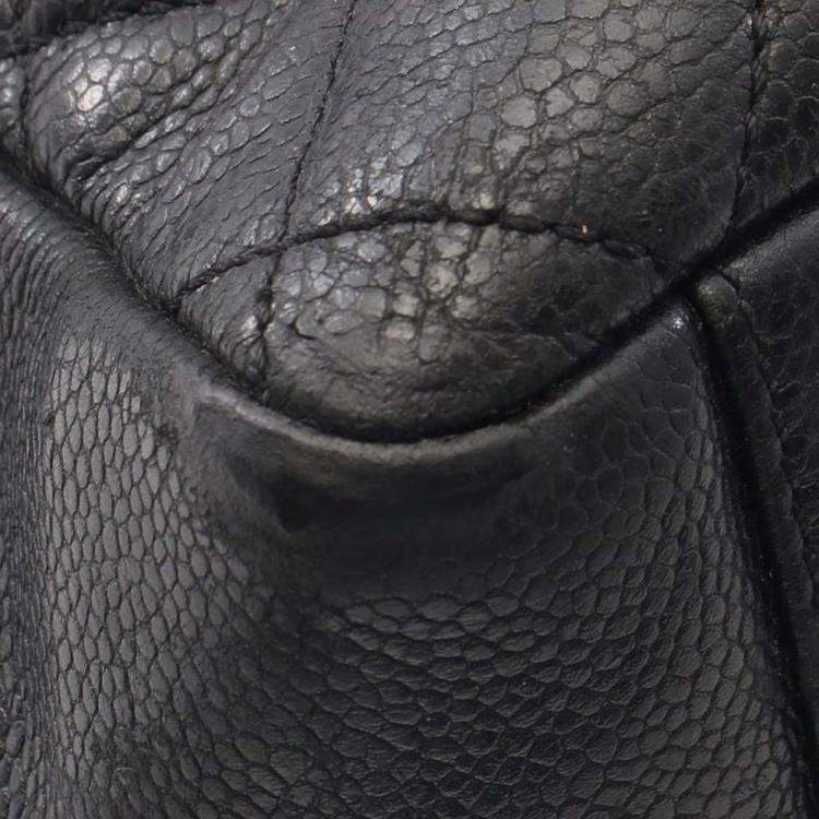 Pre Owned Chanel Black Caviar Grand Shopping Tote