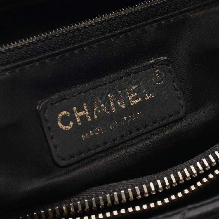 Pre Owned Chanel Black Caviar Grand Shopping Tote