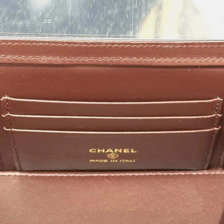Pre Owned Chanel Vanity Mini Black Caviar Leather Shoulder Bag