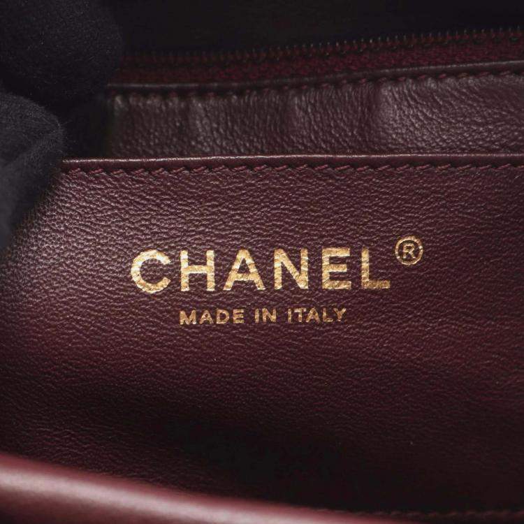 Pre Owned Chanel CC Bordeaux Leather Camera Bag