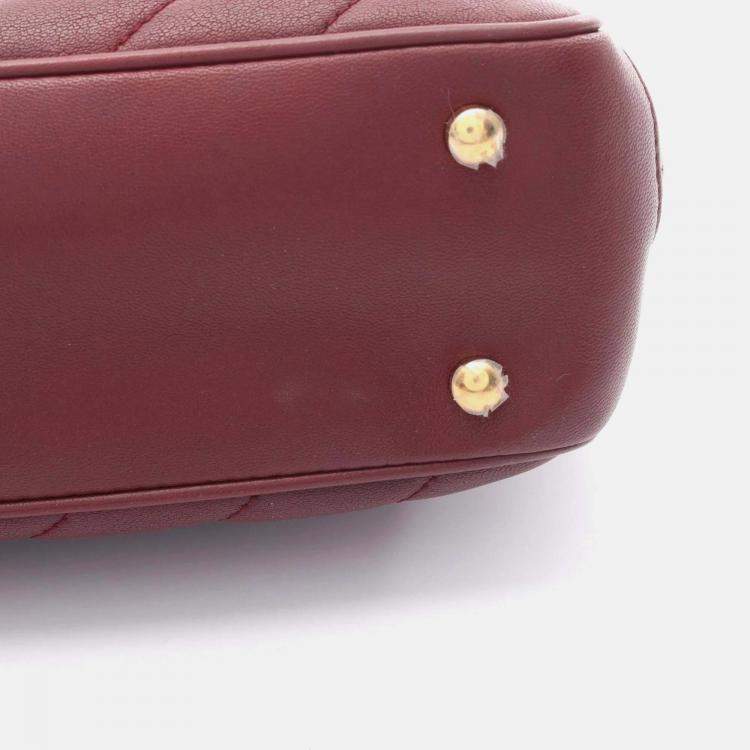 Pre Owned Chanel CC Bordeaux Leather Camera Bag