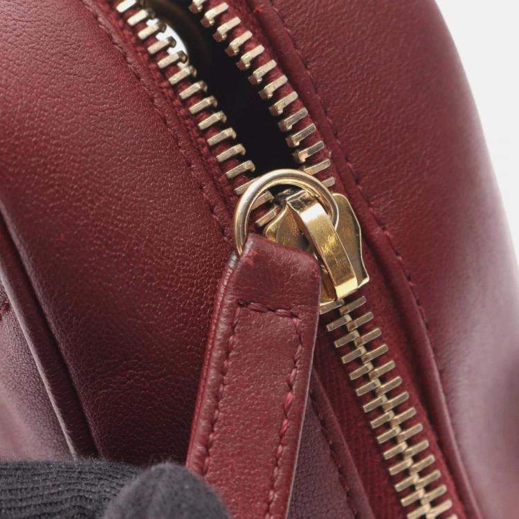 Pre Owned Chanel CC Bordeaux Leather Camera Bag