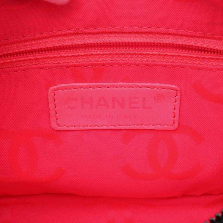 Pre Owned Chanel Cambon Ligne Black Lambskin Leather Shoulder Bag