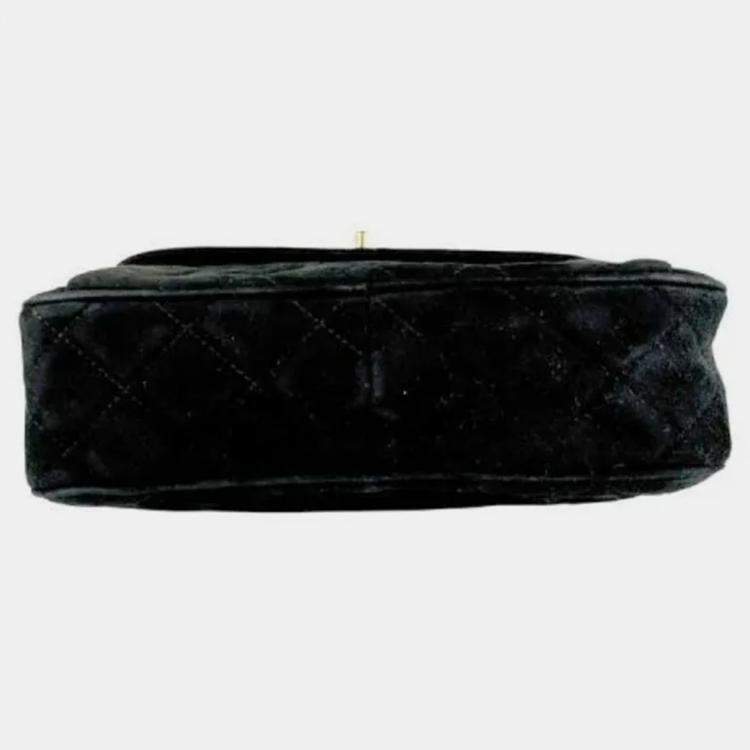 Pre Owned Chanel CC Tassel Black Suede Shoulder Bag