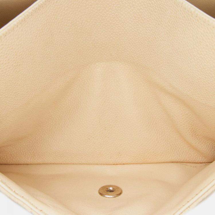 Pre Owned Chanel Classic Double Flap Jumbo Caviar Shoulder Bag