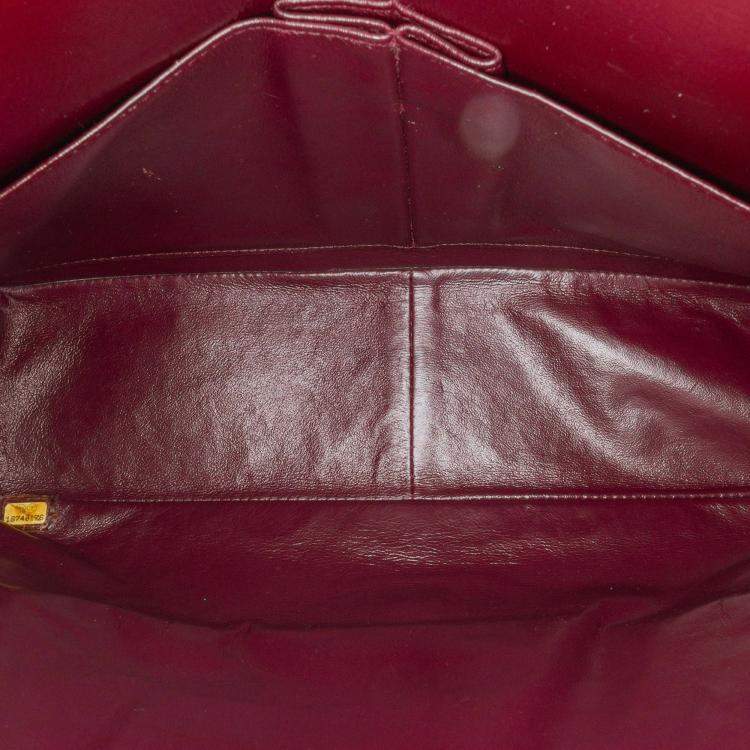 Pre Owned Chanel Classic Double Flap Jumbo Black Caviar Shoulder Bag