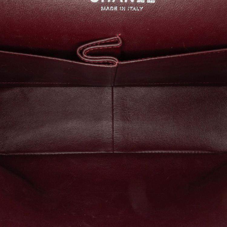 Pre Owned Chanel Classic Double Flap Jumbo Black Lambskin Shoulder Bag