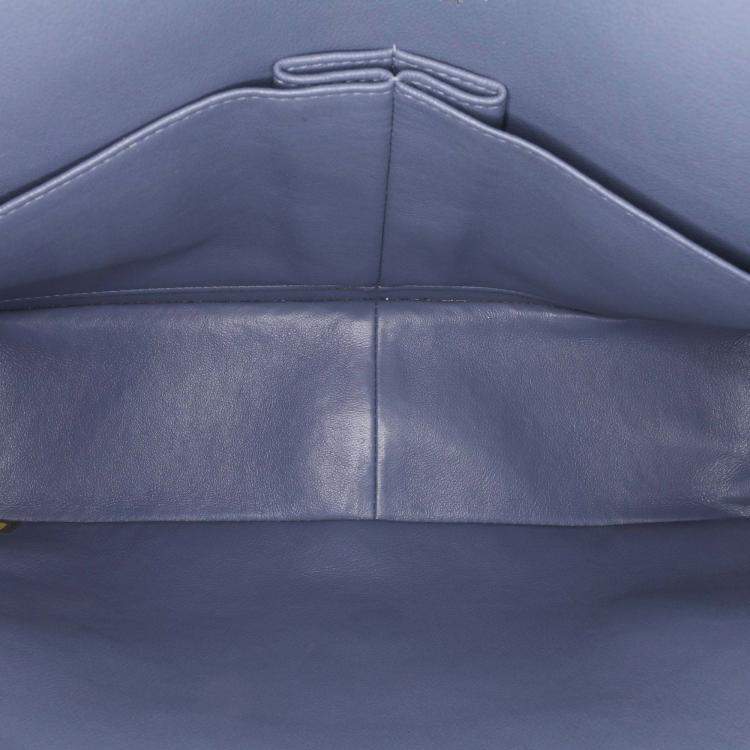 Pre Owned Chanel Classic Double Flap Jumbo Lambskin Shoulder Bag