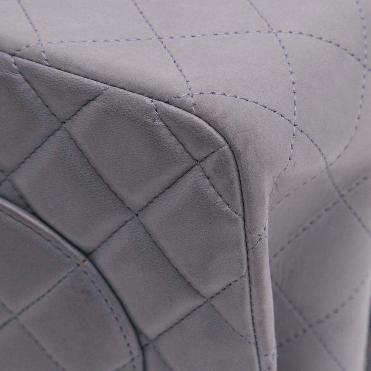 Pre Owned Chanel Classic Double Flap Jumbo Lambskin Shoulder Bag