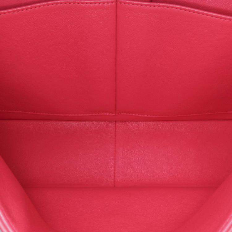 Pre Owned Chanel Classic Double Flap Jumbo Pink Lambskin Shoulder Bag