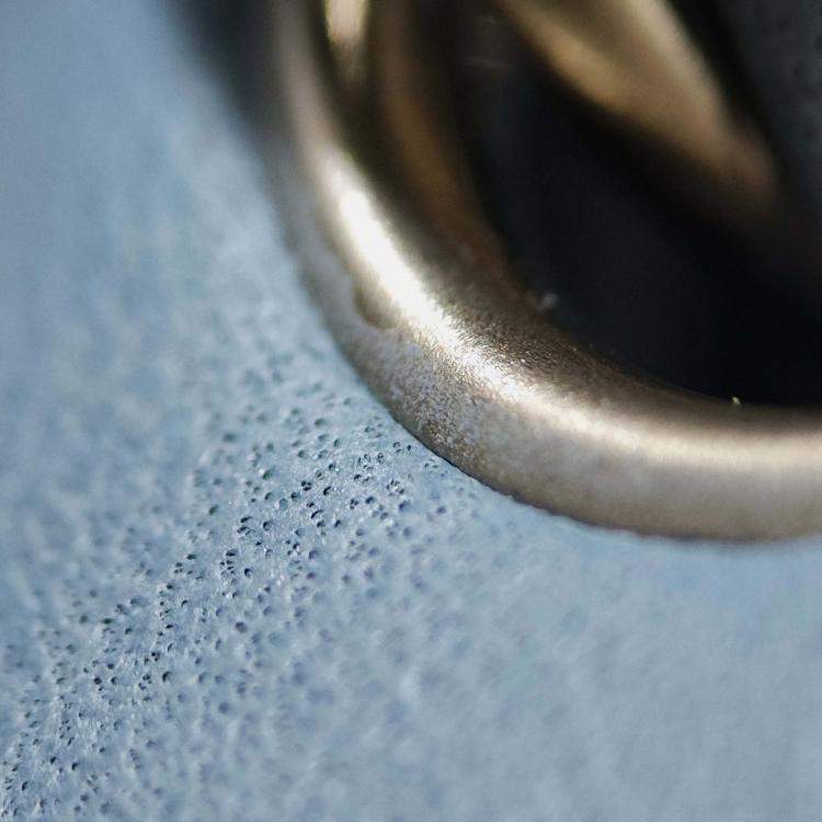 Pre Owned Chanel Classic Double Flap Jumbo Blue Lambskin Shoulder Bag